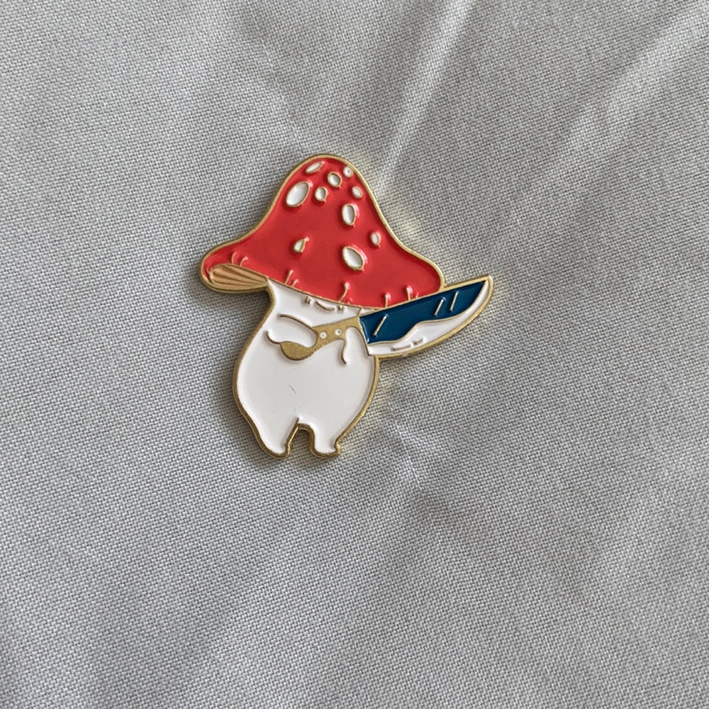 2/$16 Mushie Man Knife Enamel Pin